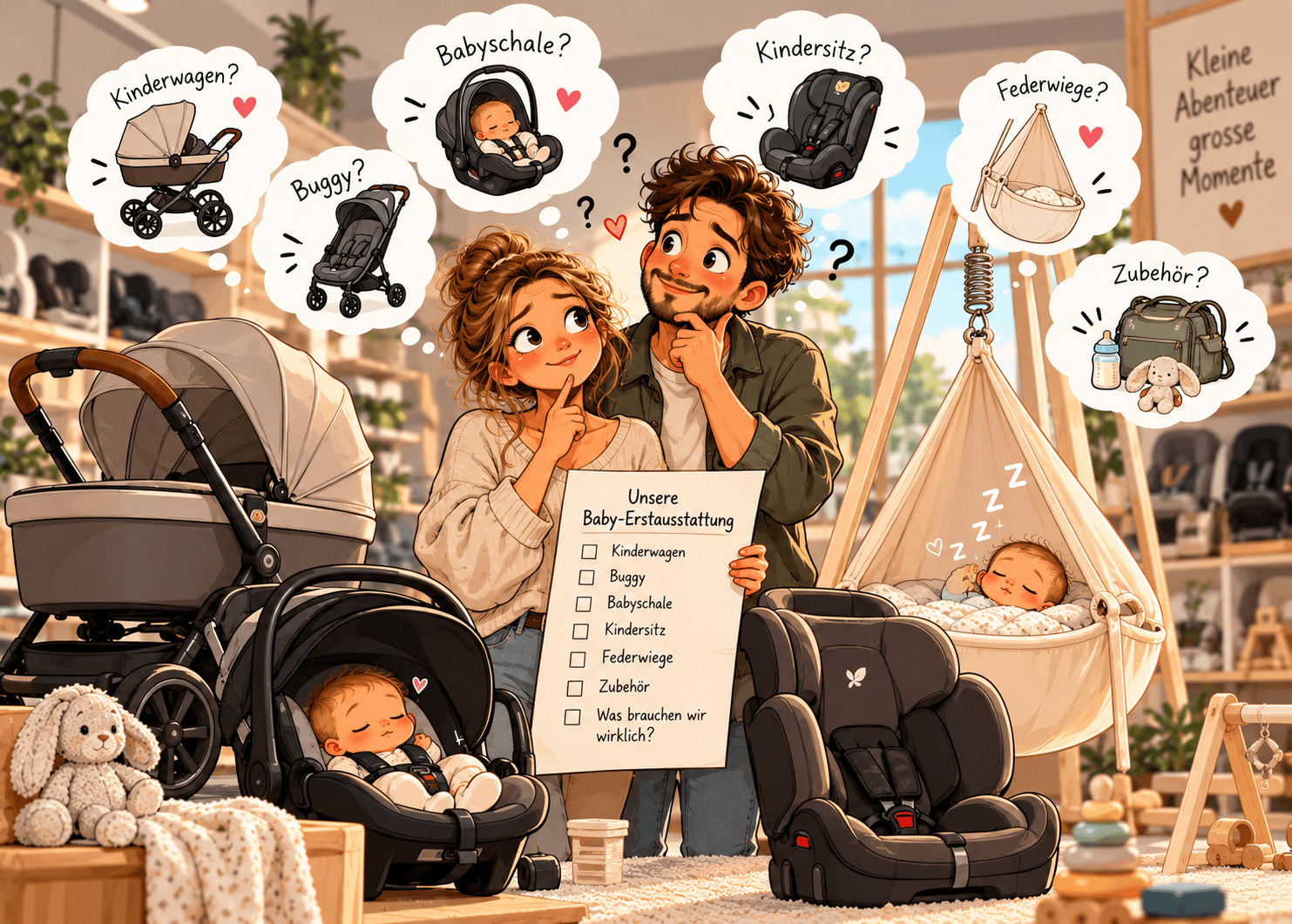 Baby-Erstausstattung: Kinderwagen, Babyschale, Kindersitz & Co. was braucht ihr wirklich? - Babylution