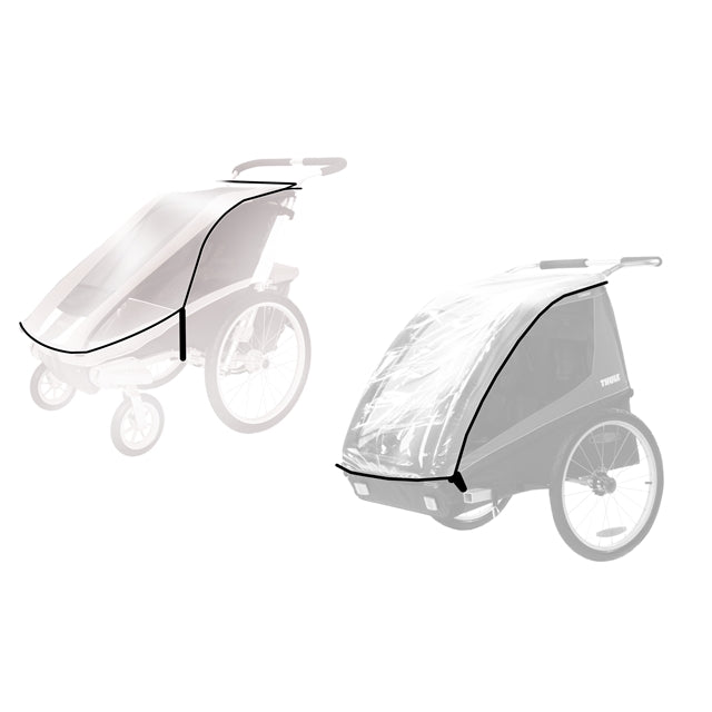 Thule - Regenschutz zu Fahrradanhänger Chariot Einsitzer - Babylution